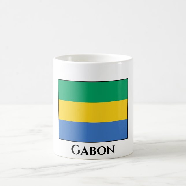 Gabon Flag Kaffeetasse (Mittel)