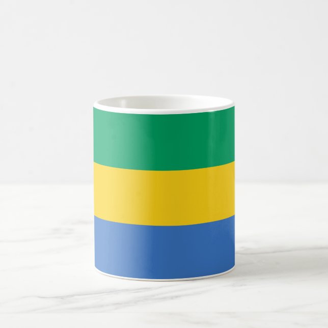 Gabon Flag Kaffeetasse (Mittel)