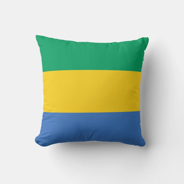 Gabon Flag Kissen (Vorderseite)