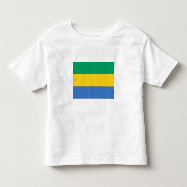 Gabon Flag Kleinkind T-shirt (Vorderseite)