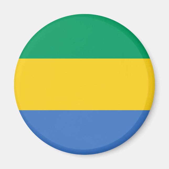 Gabon Flag Magnet (Vorne)