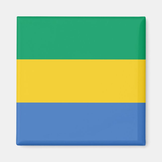 Gabon Flag Magnet (Vorne)