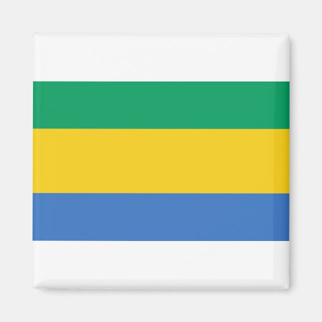 Gabon Flag Magnet (Vorne)