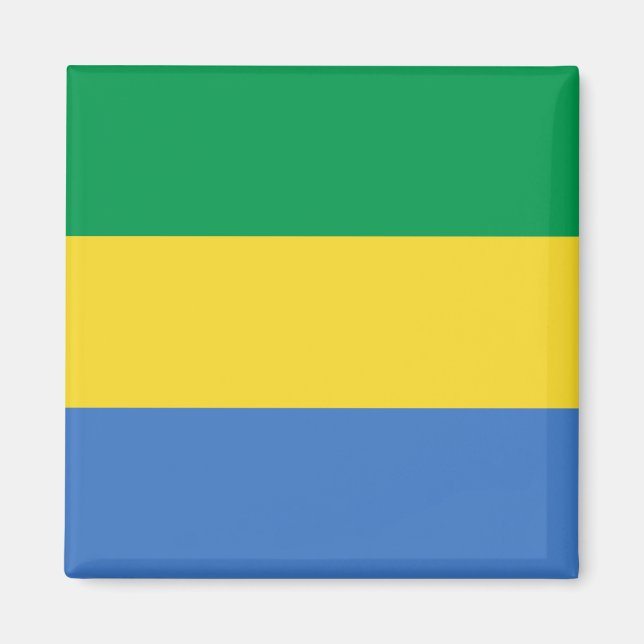 Gabon Flag Magnet (Vorne)