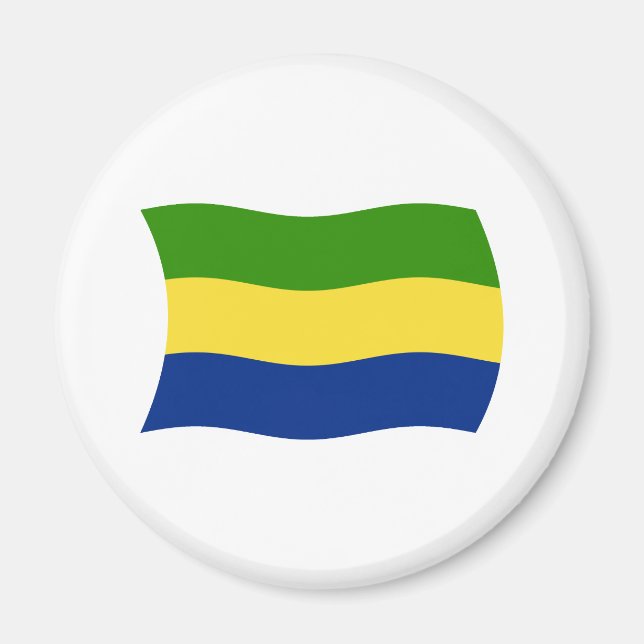 Gabon Flag Magnet (Vorne)