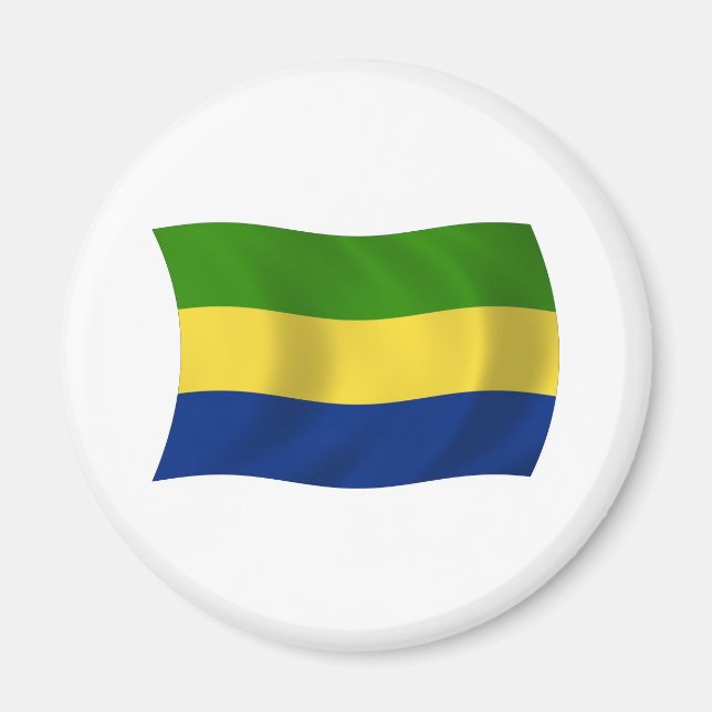 Gabon Flag Magnet (Vorne)