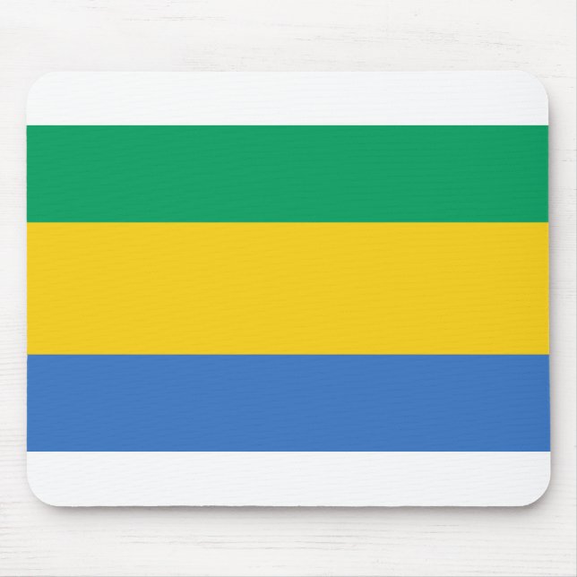 Gabon Flag Mousepad (Vorne)