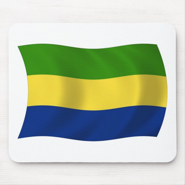 Gabon Flag Mousepad (Vorne)