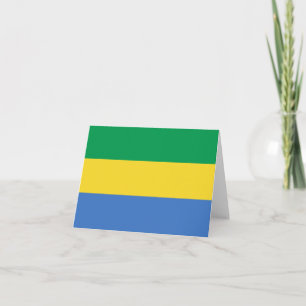 Gabon Flag Notecard Karte