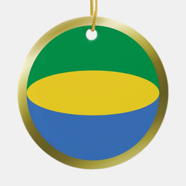 Gabon Flag Ornament (Vorne)