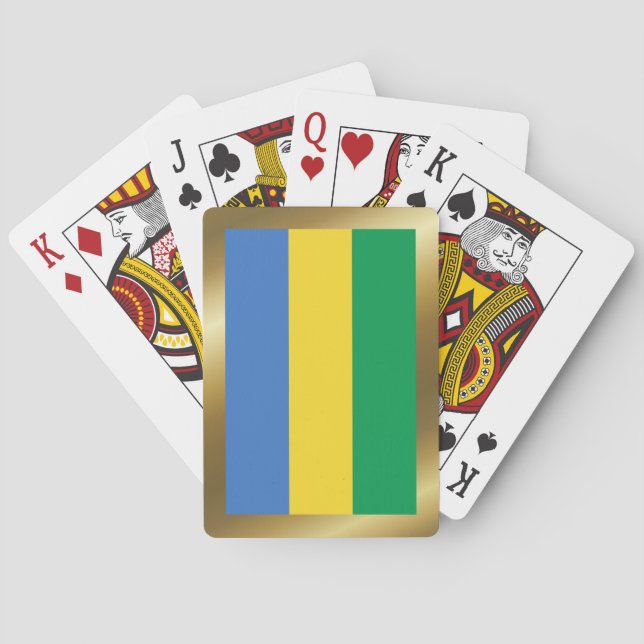 Gabon Flag Playing Cards Spielkarten (Rückseite)