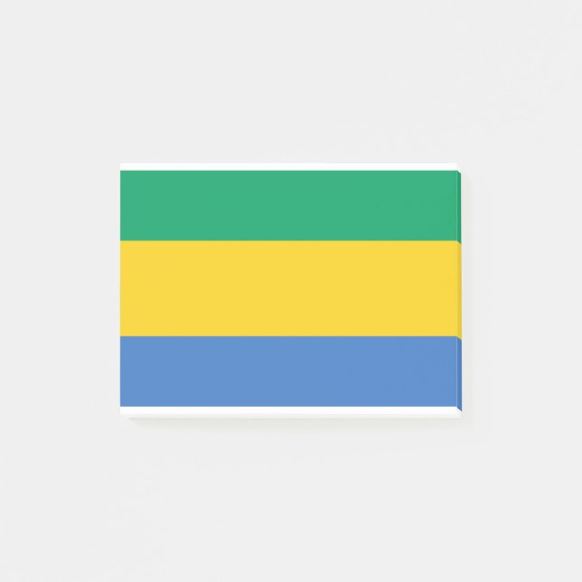 Gabon Flag Post-it Klebezettel (Vorderseite)