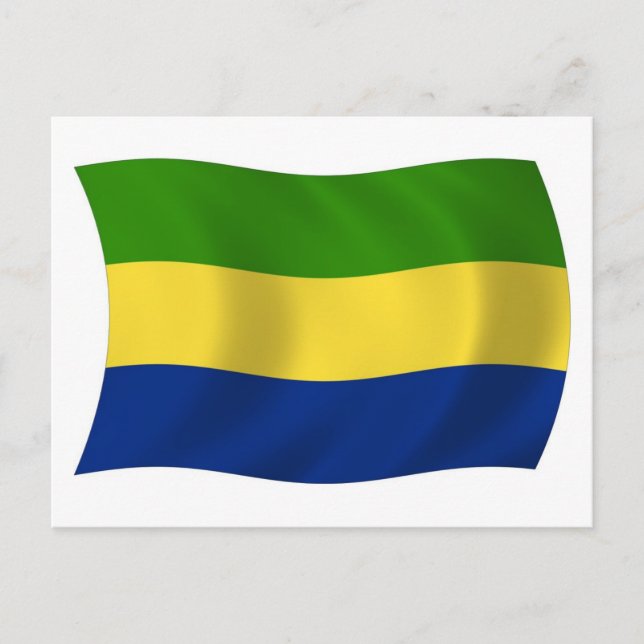 Gabon Flag Postcard Postkarte (Vorderseite)