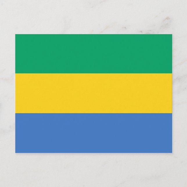 Gabon Flag Postcard Postkarte (Vorderseite)