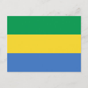 Gabon Flag Postcard Postkarte