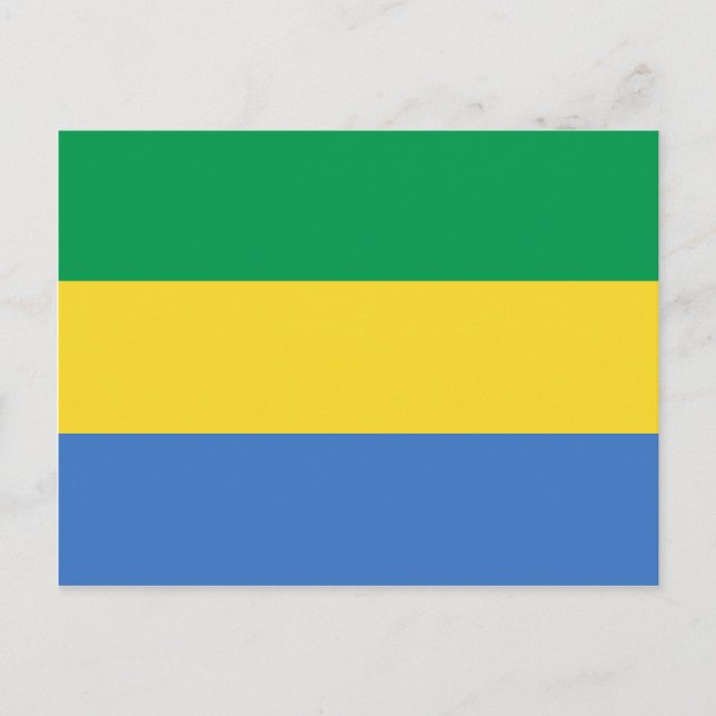 Gabon Flag Postcard Postkarte (Vorderseite)