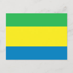 Gabon Flag Postkarte