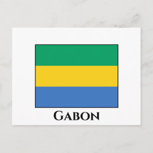 Gabon Flag Postkarte