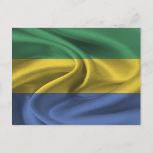 Gabon Flag Postkarte