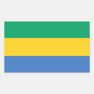 Gabon Flag Rechteckiger Aufkleber