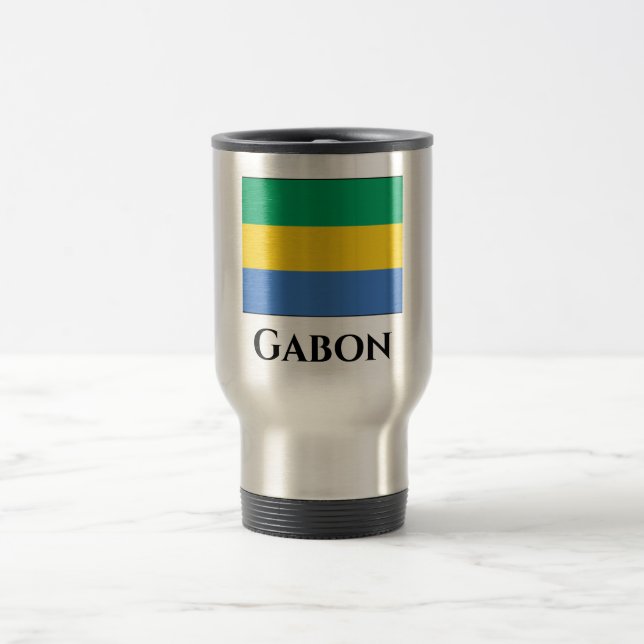 Gabon Flag Reisebecher (Mittel)