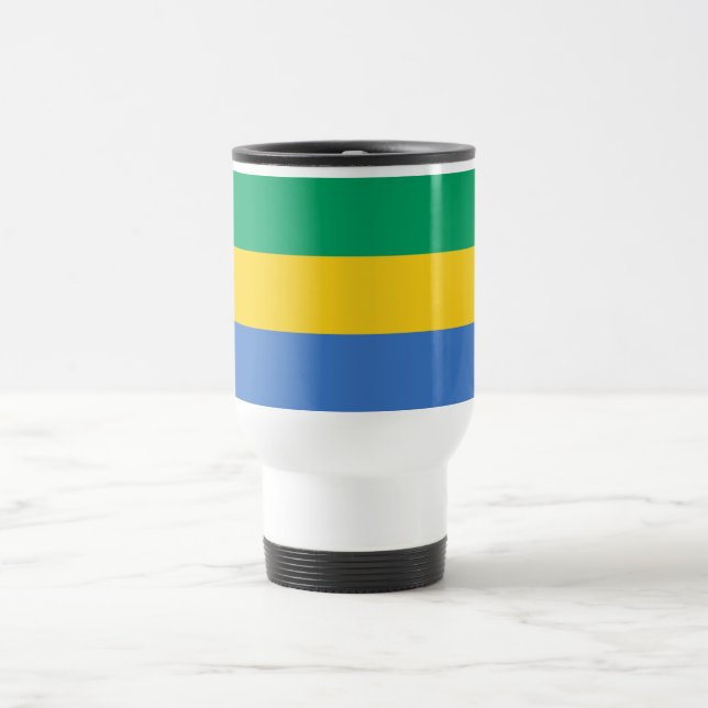Gabon Flag Reisebecher (Mittel)