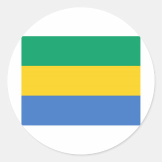 Gabon Flag Runder Aufkleber