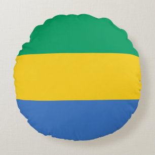 Gabon Flag Rundes Kissen