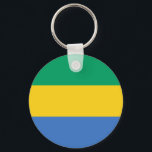 Gabon Flag Schlüsselanhänger<br><div class="desc">Patriotische Flagge von Gabun.</div>