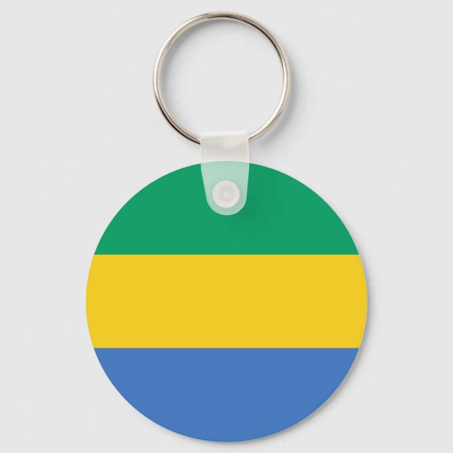 Gabon Flag Schlüsselanhänger (Vorderseite)