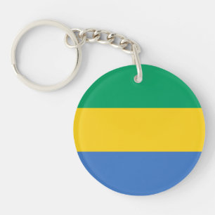 Gabon Flag Schlüsselanhänger