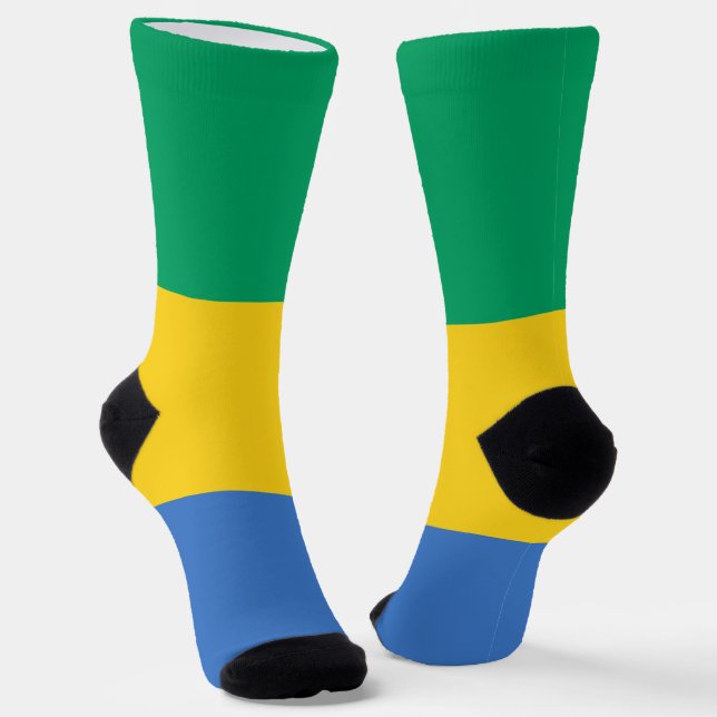 Gabon Flag Socken (Gewinkelt)