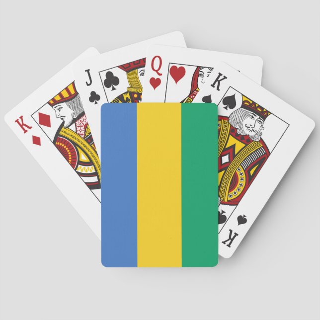 Gabon Flag Spielkarten (Rückseite)