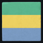 Gabon Flag Steinuntersetzer<br><div class="desc">Patriotische Flagge von Gabun.</div>