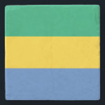 Gabon Flag Steinuntersetzer<br><div class="desc">Patriotische Flagge von Gabun.</div>