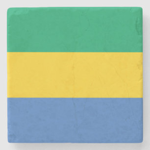 Gabon Flag Steinuntersetzer