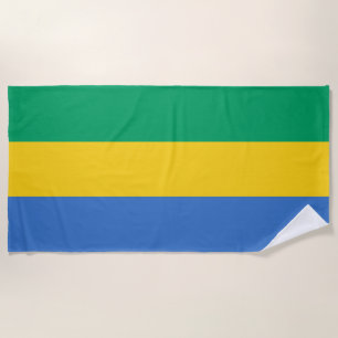 Gabon Flag Strandtuch