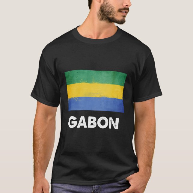 Gabon Flag T-Shirt (Vorderseite)