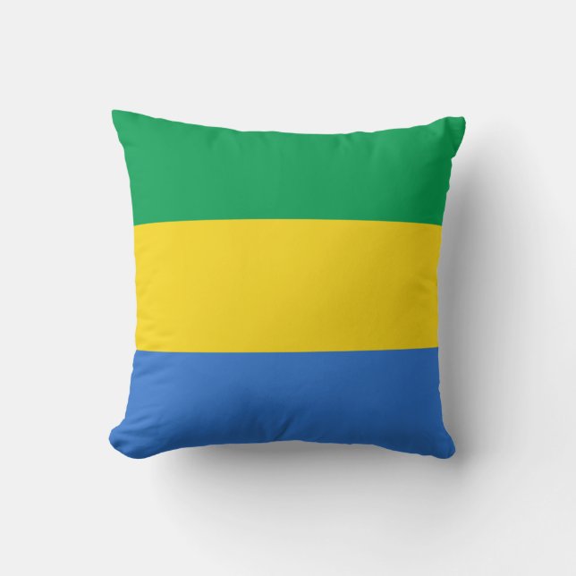 Gabon Flag x Flag Kissen (Vorderseite)