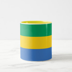 Gabon Flag Zweifarbige Tasse