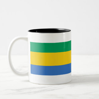 Gabon Flag Zweifarbige Tasse