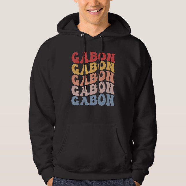 Gabon Groovy Retro Gabonese Hoodie (Vorderseite)