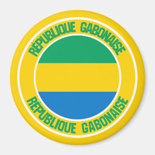 Gabon Round Emblem Magnet