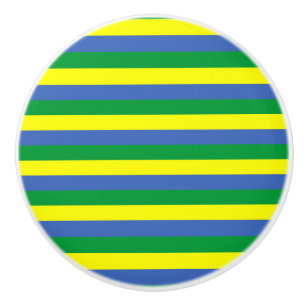 Gabonflagge Streifen Land Symbol grün blau Yello Keramikknauf