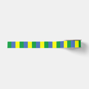 Gabonflagge Streifen Land Symbol grün blau Yello Ripsband