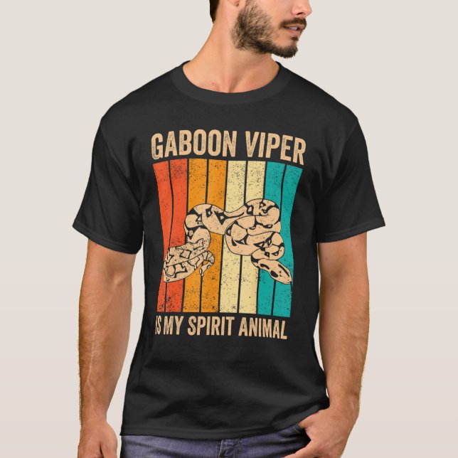 Gaboon Viper ist mein Geist-Tier-Retro T-Shirt (Vorderseite)