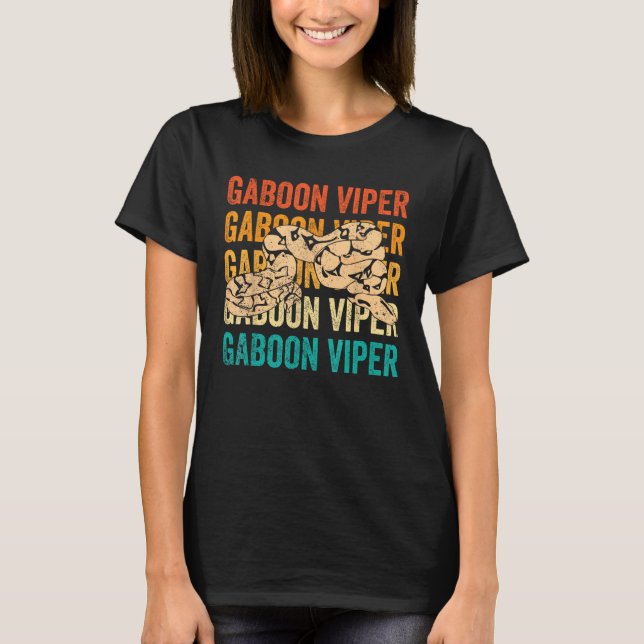 Gaboon Viper Retro T-Shirt (Vorderseite)