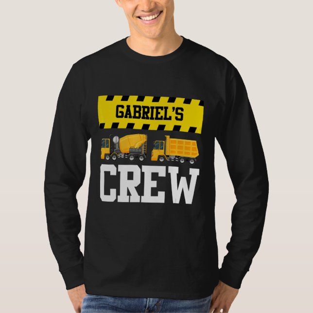 Gabriel Construction Crew Custom Dumptruck Dump Tr T-Shirt (Vorderseite)