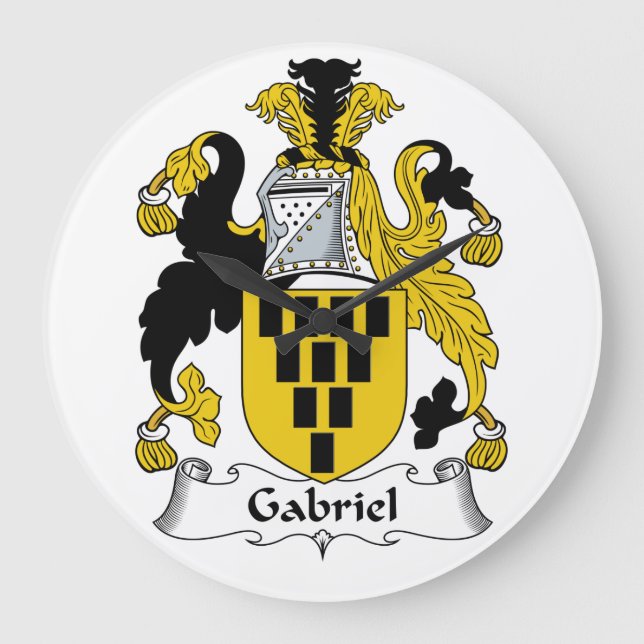 Gabriel-Familienwappen Große Wanduhr (Vorderseite)
