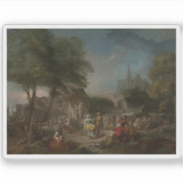 Gabriel Jacques de Saint-Aubin - Der Country-Tanz Aufkleber